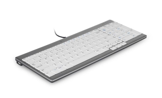 BakkerElkhuizen UltraBoard 960 clavier Bureau USB AZERTY Français Gris clair, Blanc