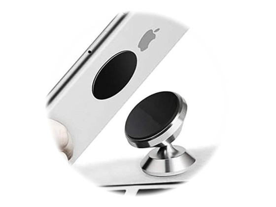 DLH DY-DU4615 - Support pour téléphone portable - support magnétique - gris aluminium