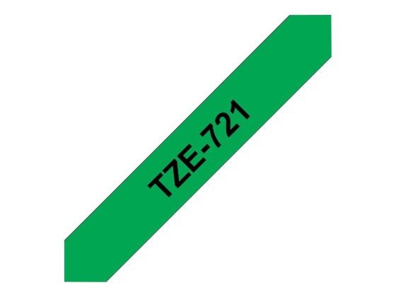 1 Ruban pour titreuse BROTHER TZE 721 9mm vert impression noir