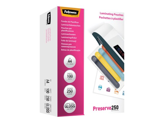 1 Boite de 100 Pochettes de plastification à chaud - A4 - Epaisseur 2x250µ