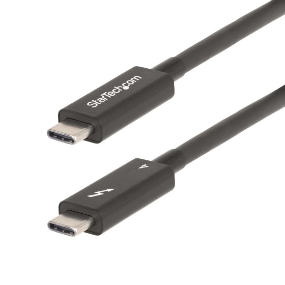 StarTech.com Câble Thunderbolt 4 Actif de 2m, 40Gps, 100W PD, Vidéo 4K/8K - Câble USB - 24 pin USB-C (M) pour 24 pin USB-C (M) - USB 3.2 Gen 2 / USB4 / Thunderbolt 3 / Thunderbolt 4 / DisplayPort 1.4a - 2 m - actif, Alimentation USB (100 W), débit de tran