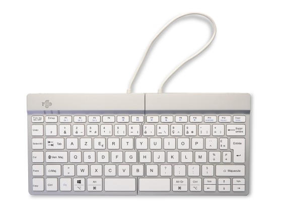 R-Go Tools Clavier R-Go Numpad Break, clavier numérique ergonomique avec logiciel de pause, bluetooth, blanc