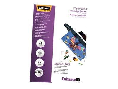 1 Boite de 100 Pochettes de plastification à chaud SuperQuick 80µ