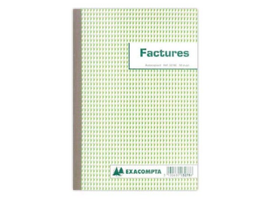 1 Manifold autocopiant Factures mention TVA 21x14,8cm Foliotage 50/2