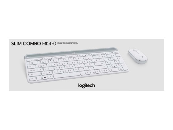 Logitech MK470 clavier Souris incluse Bureau RF sans fil AZERTY Français Blanc