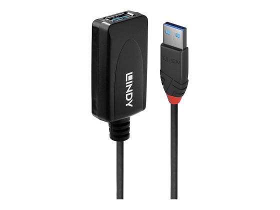 Lindy 43155 câble USB USB 3.2 Gen 1 (3.1 Gen 1) 5 m USB A Noir