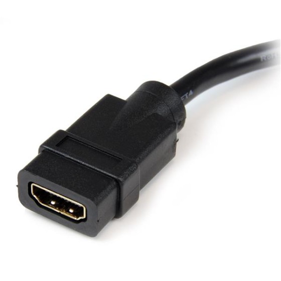 StarTech.com Câble adaptateur vidéo HDMI vers DVI-D de 20 cm - M/M (HDDVIFM8IN) - Adaptateur vidéo - HDMI femelle pour DVI-D mâle - 20.32 cm - blindé - noir - pour P/N: CDP2HDMM2MB, DP2HDMM2MB, HDDVIMM3, HDMM1MP, HDMM2MP, HDMM3MP, HDPMM50, MDP2HDMM2MB