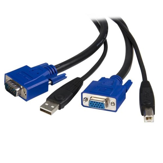 StarTech.com Câble pour Switch KVM VGA avec USB 2 en 1 - 1.80m - Câble clavier/vidéo/souris/USB - HD-15 (VGA), USB type B (M) pour USB, HD-15 (VGA) - 1.8 m - pour P/N: RKCOND17HD, SV231USBGB, SV231USBLC, SV431USB, SV431USBAE, SV431USBAEGB, SV431USBDDM