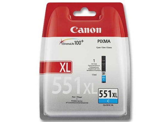 1 Cartouche CANON 6444B001 CLI-551XL cyan