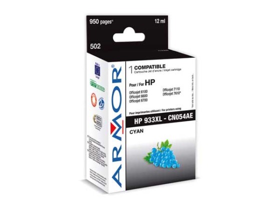 1 Cartouche d'encre ARMOR cyan compatibleHP 933XL