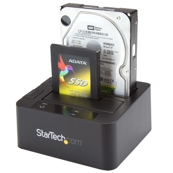 StarTech.com Dock pour Disque Dur 2 baies USB 3.0, eSATA à SATA 2,5/3,5" - Contrôleur de stockage - 2.5", 3.5" - SATA 6Gb/s - eSATA 6Gb/s, USB 3.0 - noir - pour P/N: SVA12M5NA