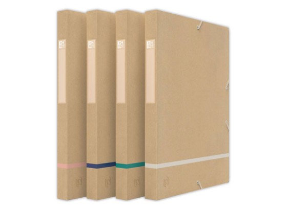 1 Lot de 12  boîtes de classement Touareg carte recyclée - dos 2,5 cm