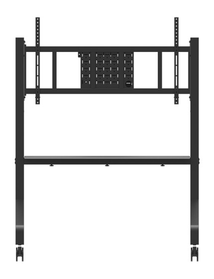 NEOMOUNTS FL50-575BL1 Support au sol mobile pour écran 65-110p - étagère multimédia incluse - installation rapide - TÜV