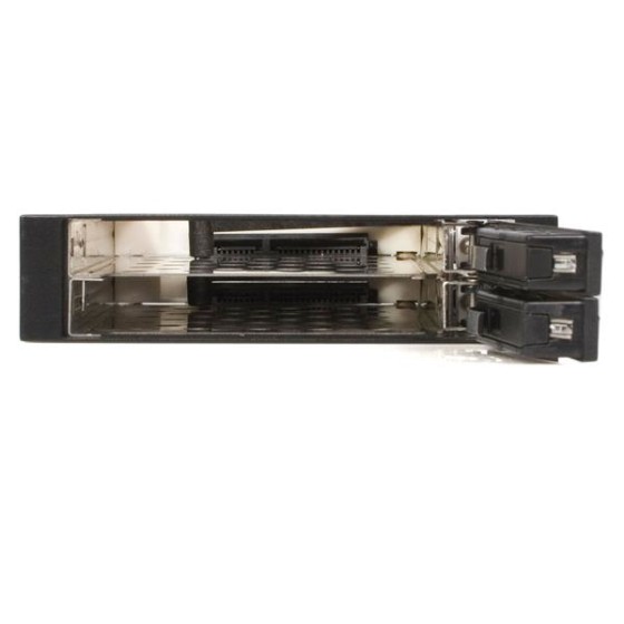 StarTech.com Rack amovible 3.5" sans tiroir pour 2 disques durs 2.5" - Face arrière 3.5 pouces - Echangeable à chaud - Hot swap - Adaptateur pour baie de stockage - noir