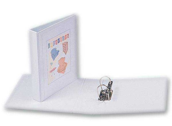 1 Classeur personnalisable blanc 2 anneaux D 20 mm - Dos 35 mm