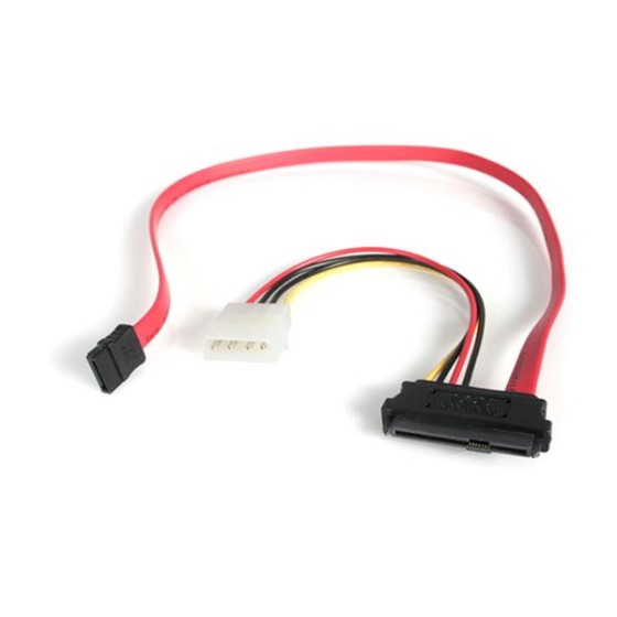 StarTech.com Câble adaptateur SAS SFF-8482 vers SATA avec alimentation LP4 - 46 cm - 1x SATA receptacle 1x LP4 mâle 1x SFF-8482 receptacle - Câble SATA / SAS - alimentation interne 4 plots, SAS 29 broches internes (SFF-8482) pour SATA (R) - 46 cm - rouge