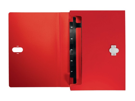 1 Trieur extensible Leitz en PP recyclé - 6 compartiments - Rouge