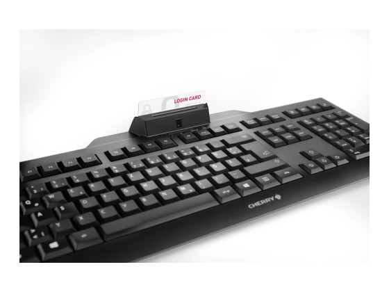 CHERRY KC 1000 keyboard with card reader integrated smart black USB (FR)