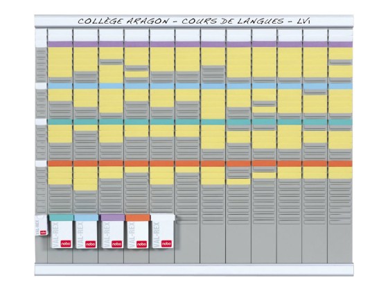 1 Kit planning annuel 13 colonnes 32 fentes
