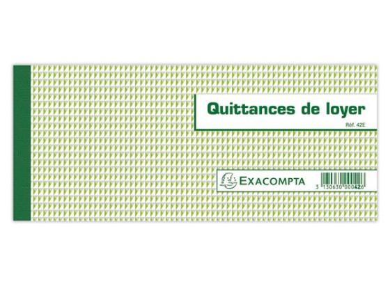 1 Manifold imprimé quittances de loyer 50 feuillets