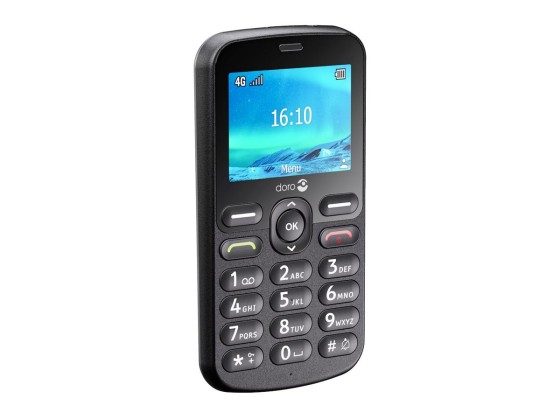 DORO 1880 - 4G téléphone de service / Mémoire interne 17 Mo - microSD slot - 320 x 240 pixels - rear camera 0,3 MP - noir