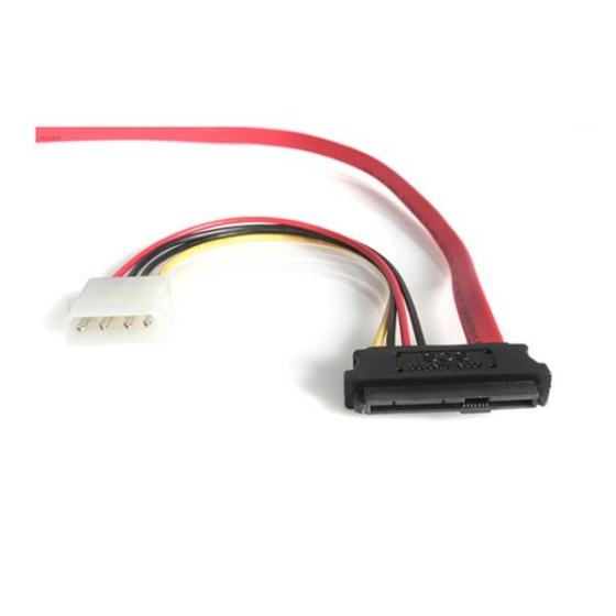 StarTech.com Câble adaptateur SAS SFF-8482 vers SATA avec alimentation LP4 - 46 cm - 1x SATA receptacle 1x LP4 mâle 1x SFF-8482 receptacle - Câble SATA / SAS - alimentation interne 4 plots, SAS 29 broches internes (SFF-8482) pour SATA (R) - 46 cm - rouge