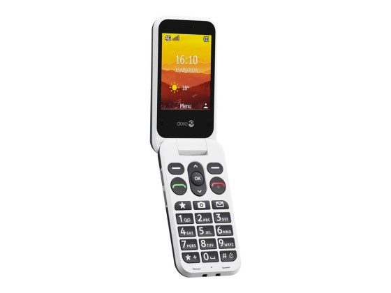 DORO Leva L30 - 4G téléphone de service - RAM 64 Mo / Mémoire interne 128 Mo - microSD slot - écran LCD (TFT) - 320 x 240 pixels (60 Hz) - rear camera 2 MP - blanc et noir