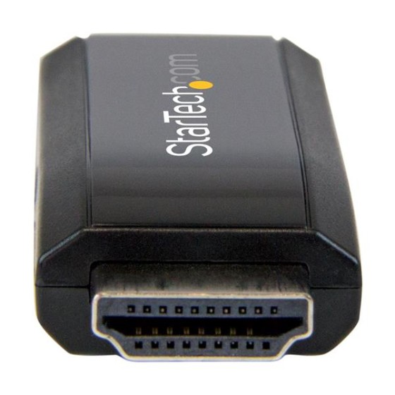 StarTech.com HDMI to VGA Adapter - Aux Audio Output - Compact - 1920x1200 - HDMI to VGA (HD2VGAMICRA) - Convertisseur vidéo - HDMI - VGA - noir