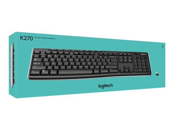 Logitech Wireless Keyboard K270 clavier Maison RF sans fil AZERTY Français Noir