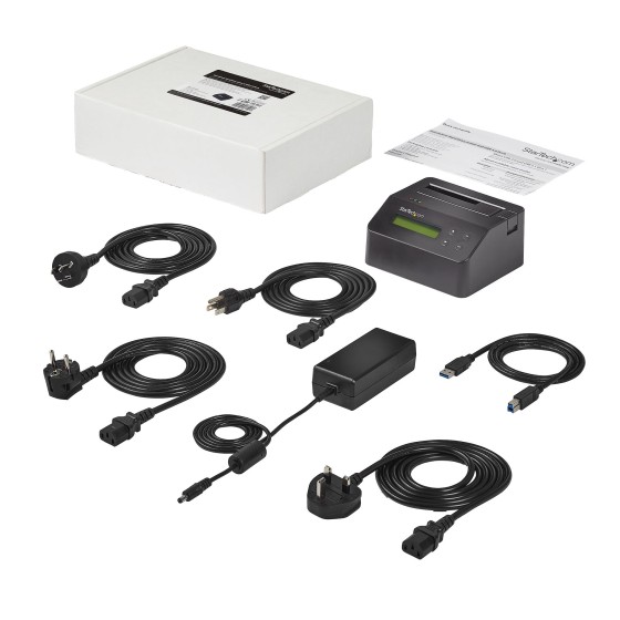 StarTech.com Effaceur de disque dur SATA 2,5"/3,5" avec fonctionnalité de station d'accueil - Autonome avec support pour 4Kn (SDOCK1EU3P2) - Effaceur de disque dur - 2.5" / 3.5" - SATA 6Gb/s - noir - pour P/N: SVA12M5NA