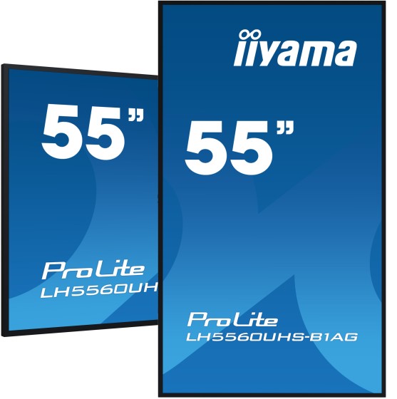 iiyama ProLite LH5560UHS-B1AG - Classe de diagonale 55" (54.6" visualisable) écran LCD rétro-éclairé par LED - signalisation numérique - avec lecteur multimédia SoC intégré - 4K UHD (2160p) 3840 x 2160 - éclairage périphérique - noir, finition matte