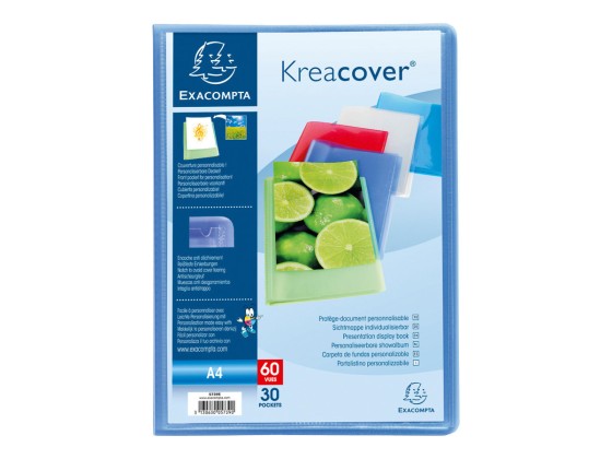 1 Lot de 5 Protège-documents personnalisables Kreacover - 20 poches - Assortis
