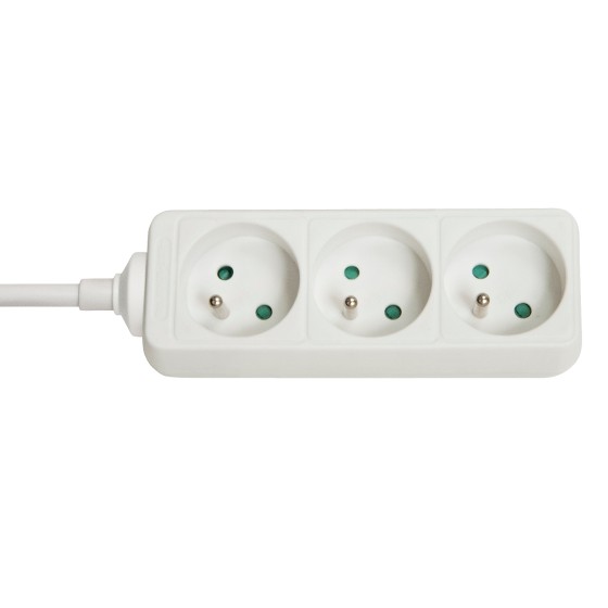 LINDY 3 way Mains Gang Socket FR France