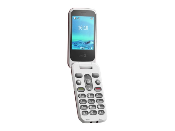 DORO 2820 - 4G téléphone de service / Mémoire interne 17 Mo - microSD slot - 320 x 240 pixels - rear camera 0,3 MP - rouge