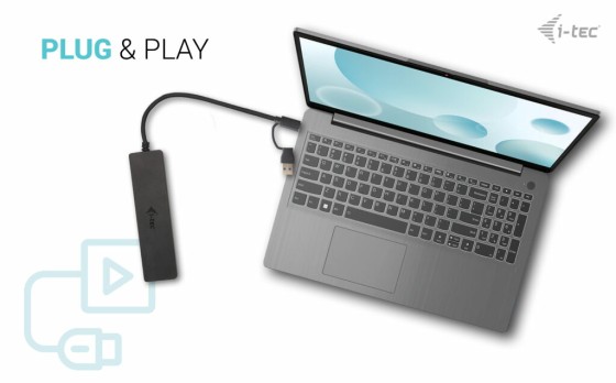 I-TEC USB-C Metal HUB 2xUSB 3.0 2xUSB-C 5Gbps without power adapter ideal for Notebook Ultrabook Tablet PC