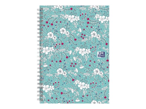 1 Cahier spirale Oxford Flowers A5 14,8 x 21 cm 120 pages