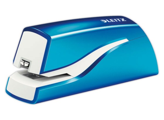 1 Agrafeuse électrique WOW à piles LEITZ- 10 feuilles - Bleu
