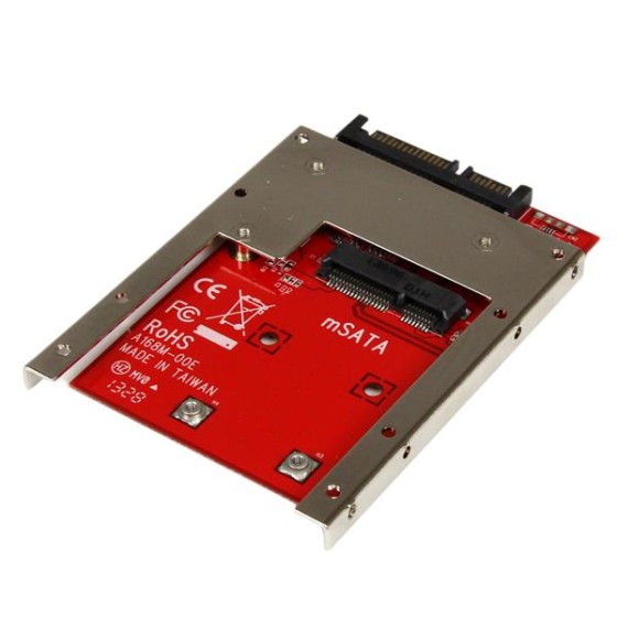StarTech.com Adaptateur mSATA SSD vers SATA 2,5" - Carte Convertisseur mSATA SSD vers SATA 2,5" - Contrôleur de stockage - 1 Canal - SATA 6Gb/s - SATA 6Gb/s - pour P/N: BRACKET125PT, BRACKET125PTP, SATERASER4, SDOCK1EU3P2, SDOCK4U313, USB31C2SAT3