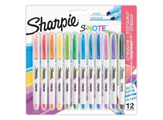 1 Etui de 12 Surligneurs SHARPIE encre liquide assortis