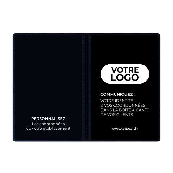 ETUIS CARTE GRISE SLIM GOMME 4 VOLETS - RECTO / VERSO