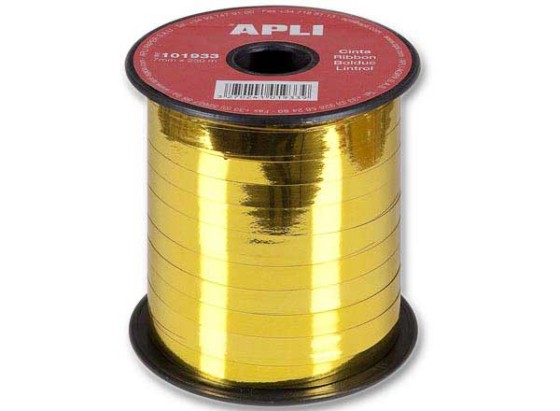 1 Lot de 2 Rouleaux de ruban Bolduc Or 7 mm x 250m