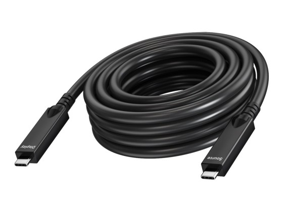 Vision - Câble USB - 24 pin USB-C (M) pour 24 pin USB-C (M) - USB 3.2 Gen 1 / DisplayPort 2.1 - 3 A - 10 m - Active Optical Cable (AOC), USB Power Delivery (60W), support pour 4K60Hz - noir