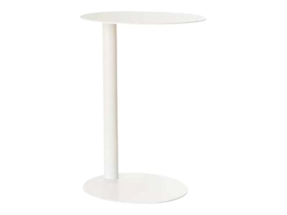 1 Table d'appoint ronde EasyDesk blanchediam 40 cm