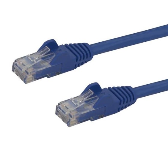 StarTech.com Câble réseau Cat6 Gigabit UTP sans crochet de 3m - Cordon Ethernet RJ45 anti-accroc - Câble patch Mâle / Mâle - Bleu - Cordon de raccordement - RJ-45 (M) pour RJ-45 (M) - 3 m - UTP - CAT 6 - moulé, sans crochet - bleu