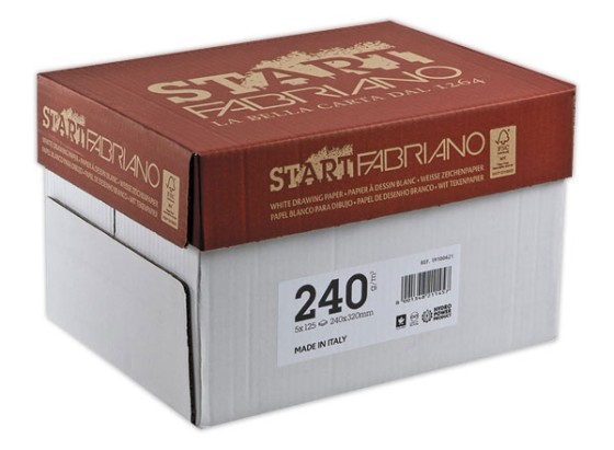 1 Pack de 125 Feuilles de papier dessin blanc formatA4 - 240 g