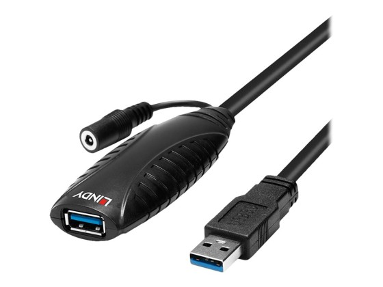 Lindy 43156 câble USB USB 3.2 Gen 1 (3.1 Gen 1) 10 m USB A Noir