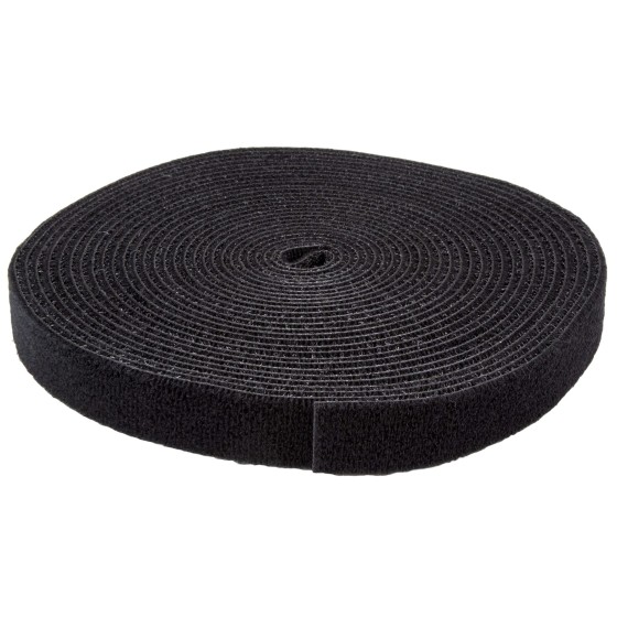 StarTech.com Attaches de câble à boucles auto-agrippantes en vrac - Rouleau de 7,6 m - Sangle pour câbles sur mesure - Noir - Rouleau d'attache de câble - 7.62 m - pour P/N: CABSHF2POST2, HKLP25BL, HKLP25GN, HKLP25RD, HKLP25YW, RK4OD