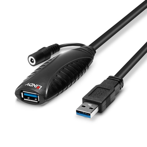 Lindy 43156 câble USB USB 3.2 Gen 1 (3.1 Gen 1) 10 m USB A Noir