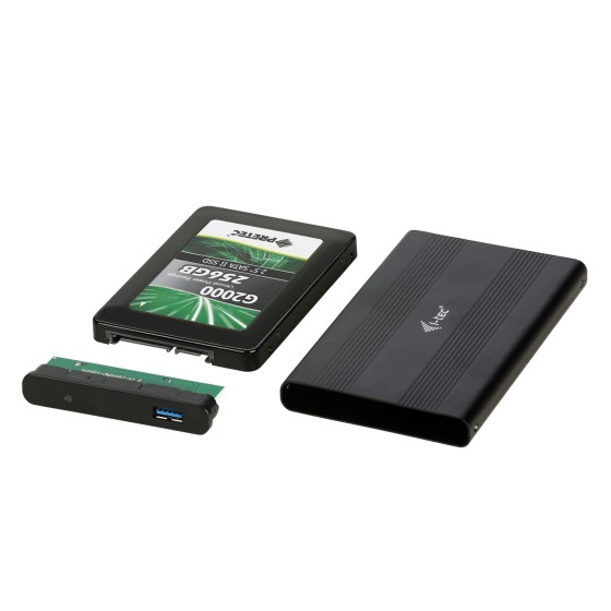 I-TEC MySafe Advance AluBasic 2.5p USB 3.0 Case 6.4cm 2.5p SATA HDD HDD external Enclosure SuperSpeed Black Aluminium