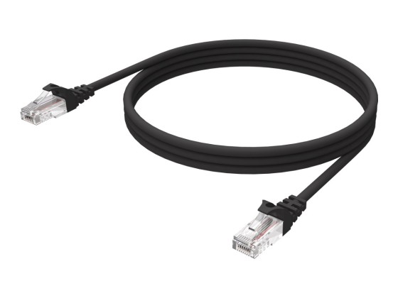 RJ45 (m) à RJ45 (m) - paire torsadée blindée STP - CAT 6a - 10 Gbps - 24 AWG - avec manchon - 3 m - noir